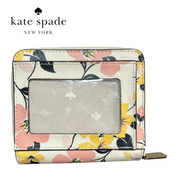 Kate Spade New York Staci Lily Blooms Compact Bifold Wallet - Picture 3 of 4